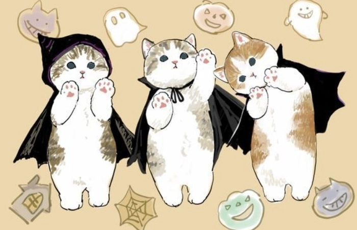 Avatar cute mèo chibi dễ thương dành cho tín đồ mèo