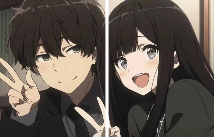 Cặp anime mang đến hình ảnh lãng mạn, đáng yêu