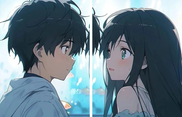 Cặp đôi anime thể hiện tình yêu trong thế giới hoạt hình