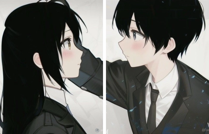 Hình ảnh anime cặp thể hiện sự gắn kết đặc biệt