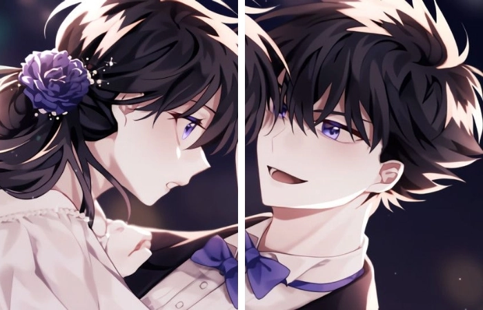 Hình ảnh cặp đôi yêu nhau anime cute với nét vẽ dễ thương