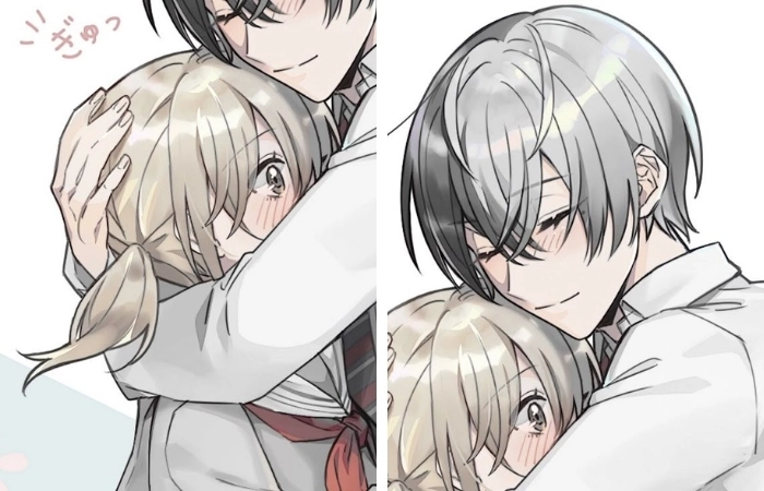Ảnh anime cho cặp đôi thể hiện tình cảm dễ thương