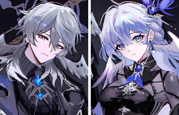 Ảnh anime cặp đôi ngầu thể hiện sự mạnh mẽ và phong cách