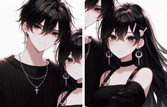 Ảnh cặp anime ngầu giúp thể hiện phong cách riêng biệt