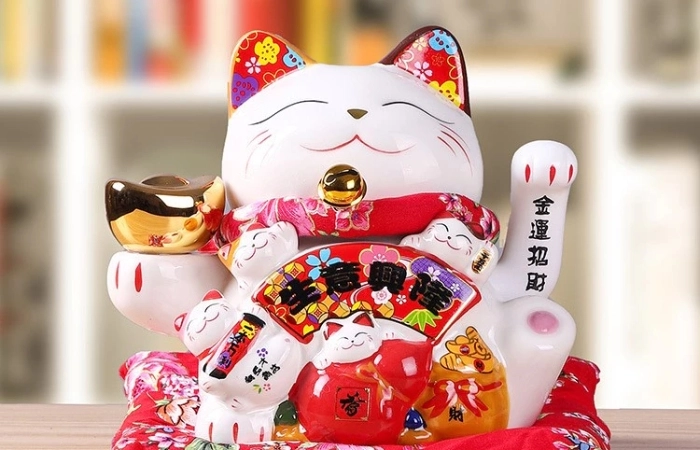 Mèo thần tài phong thủy mang lại vượng khí, tài lộc cho gia chủ