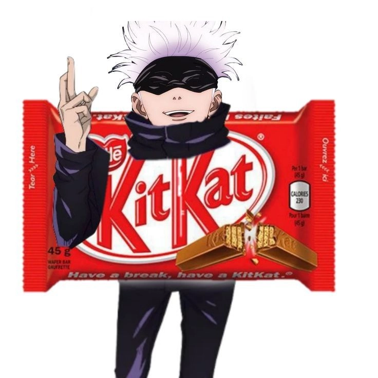 Gojo KitKat meme hình ảnh chế siêu bá đạo