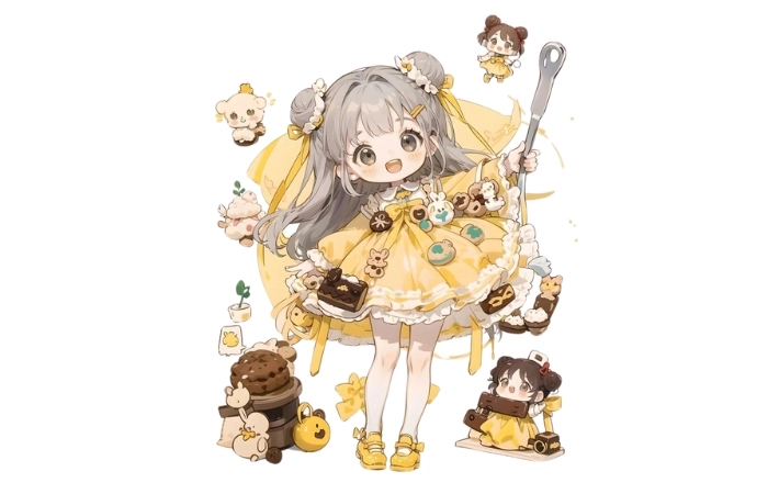 Hình ảnh anime chibi nữ cute mang phong cách ngọt ngào và đáng yêu
