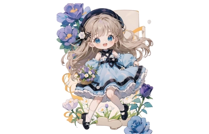 Hình anime chibi nữ cute phù hợp với những ai yêu thích sự dễ thương