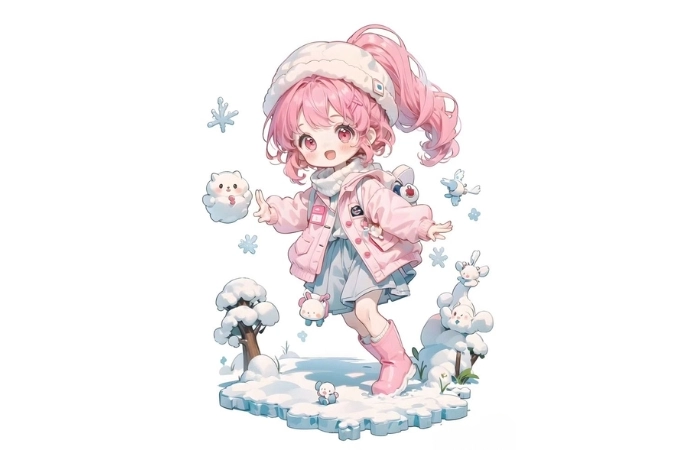 Ảnh chibi cute nữ thể hiện nét đáng yêu và tinh nghịch