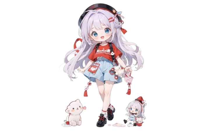Hình ảnh chibi nữ tạo phong cách riêng biệt và đáng yêu