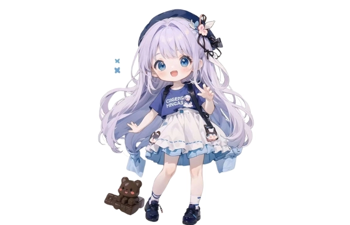 Hình ảnh chibi nữ cute giúp trang cá nhân thêm phần thú vị