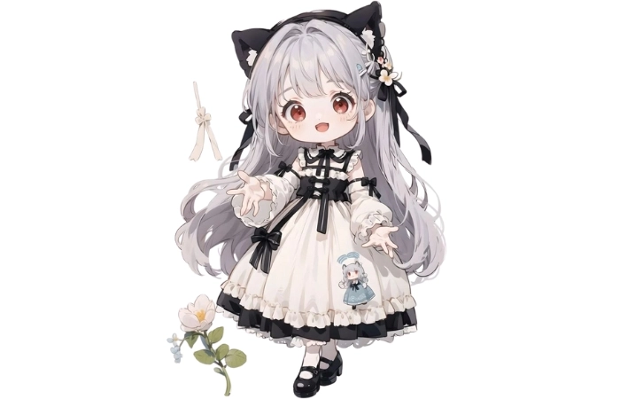 Hình chibi nữ cute phù hợp với những ai yêu thích sự dễ thương