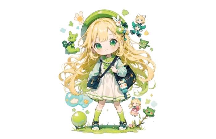 Hình nền chibi nữ mang phong cách đáng yêu và tươi mới