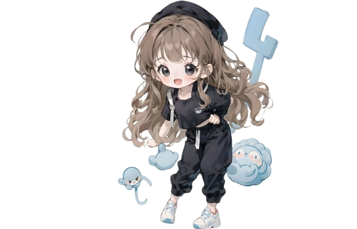 Avatar chibi nữ ngầu giúp trang cá nhân thêm phần ấn tượng