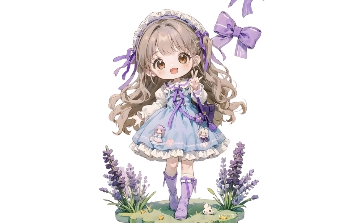 Anime nữ cute chibi tạo cảm giác vui tươi và năng động