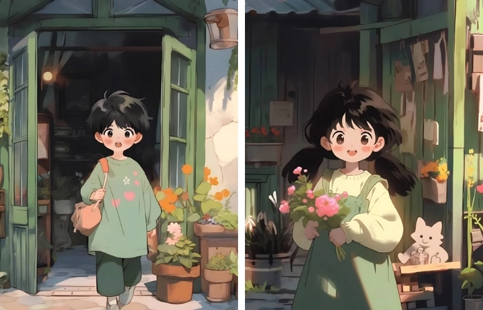 Avatar anime dễ thương mang phong cách đáng yêu, ngọt ngào