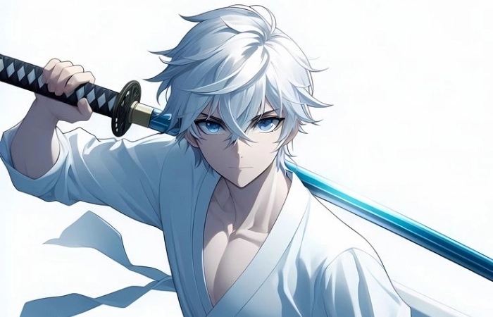Anime lạnh lùng nam với ánh mắt sắc lạnh cuốn hút