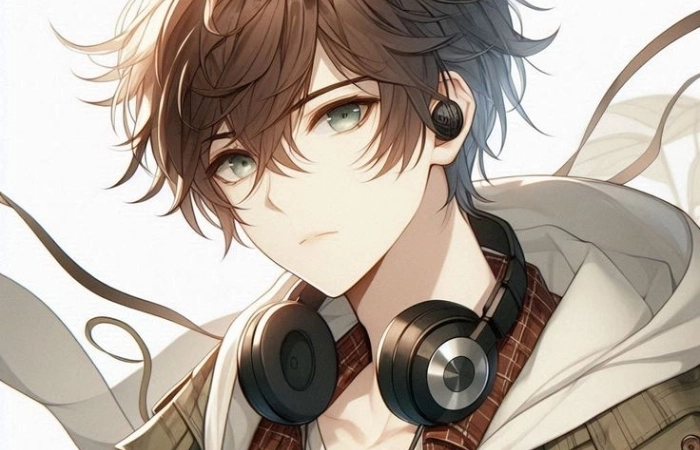 Anime nam đeo tai nghe tạo cảm giác thư giãn nhưng vẫn cực ngầu