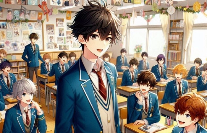 Anime nam sinh với hình ảnh điển trai, phong cách trẻ trung