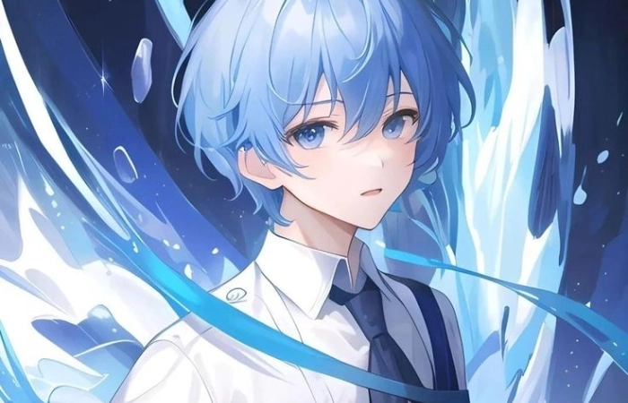 Anime nam xanh dương sở hữu tạo hình tươi mát, dịu nhẹ
