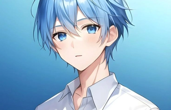 Anime nam màu xanh dương thể hiện sự thanh lịch và đầy sức sống
