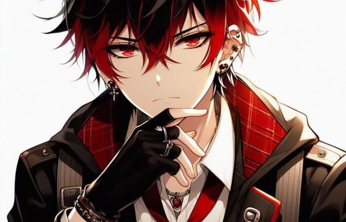 Anime nam đỏ thu hút với tông màu nổi bật và đầy năng lượng