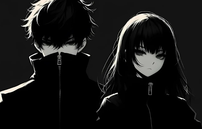 Ảnh anime đôi nam nữ ngầu dành cho những ai yêu thích phong cách mạnh mẽ