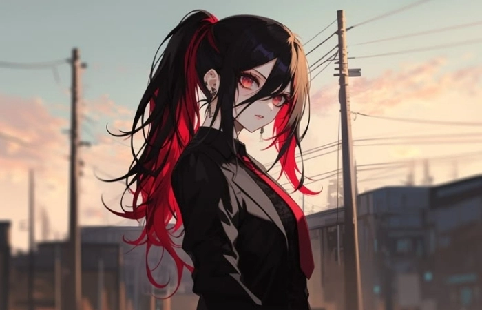 Ảnh đại diện anime nữ ngầu phù hợp với những ai yêu thích phong cách mạnh mẽ