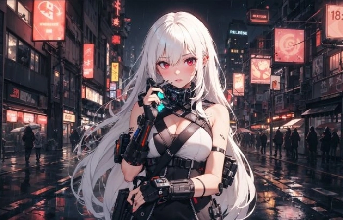 Avatar nữ ngầu anime thể hiện phong cách mạnh mẽ