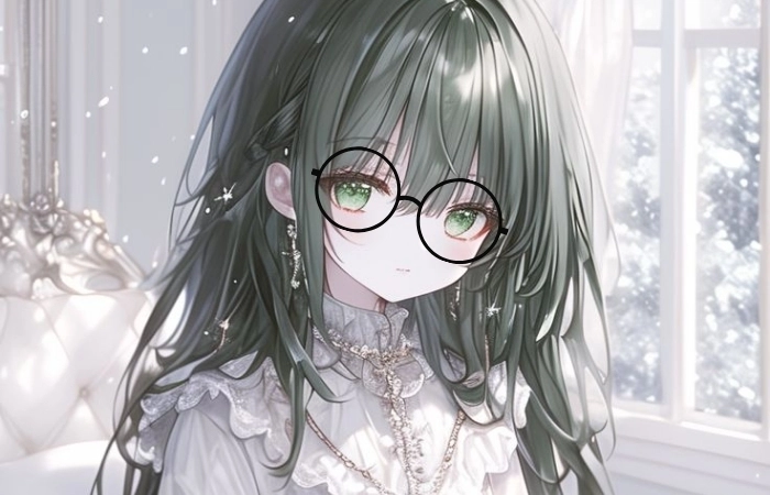 Avatar ảnh anime nữ cute đeo kính tạo phong cách vừa dễ thương vừa trí thức