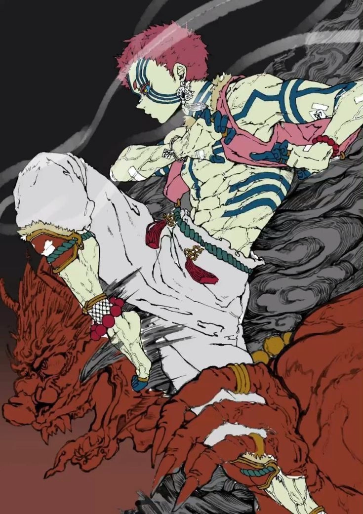 Kimetsu no yaiba akaza nhân vật ấn tượng trong truyện