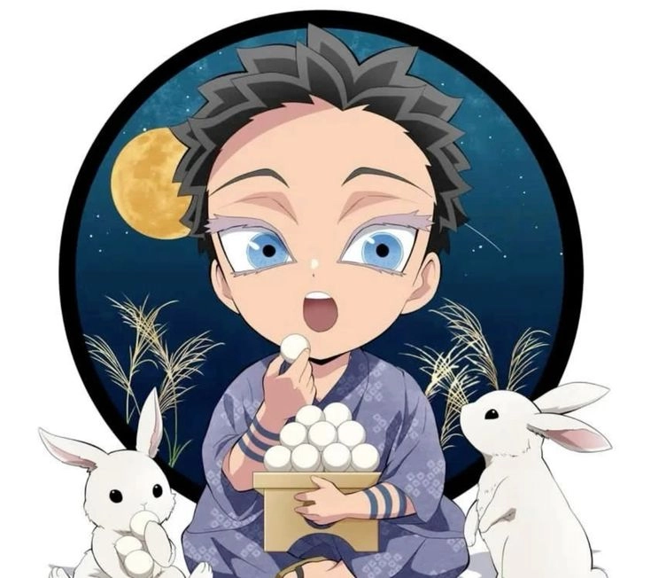 Akaza chibi phiên bản dễ thương của thượng huyền tam