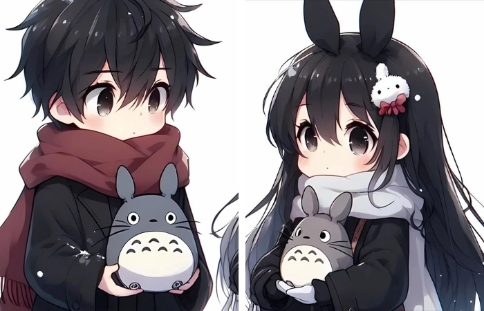 Ảnh cặp đôi anime chibi cute siêu đáng yêu