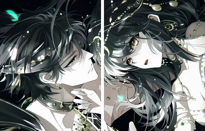 Ảnh anime cặp đôi ngầu thể hiện cá tính mạnh mẽ