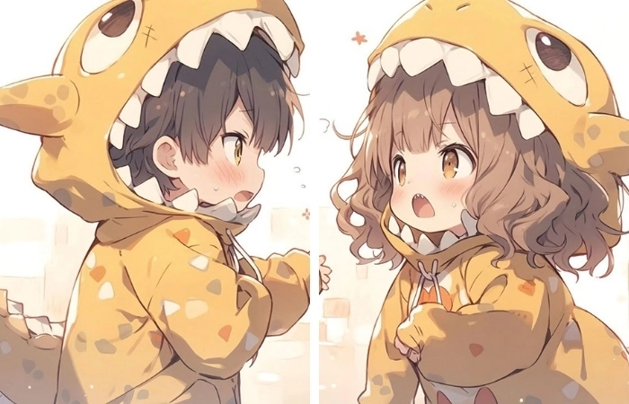 Chibi avatar đôi khủng log siêu đáng yêu