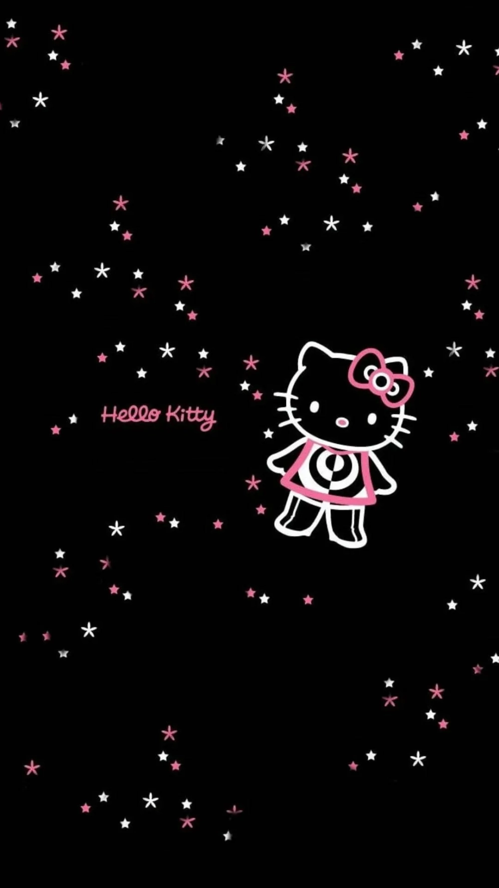 Cực dễ thương với hình nền hello kitty màu đen dành cho fan Hello Kitty