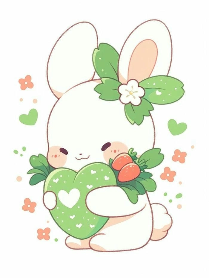 Cùng khám phá chibi cute hình con thỏ cute siêu xinh