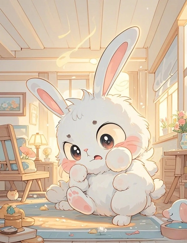 Bộ ảnh con thỏ cute chibi dễ thương dành cho fan yêu thích thỏ