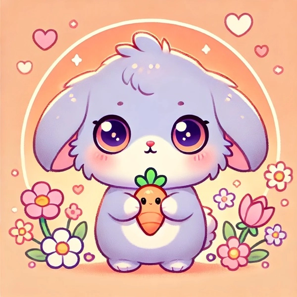 Bộ sưu tập cà rốt chibi thỏ cute với hình ảnh siêu dễ thương