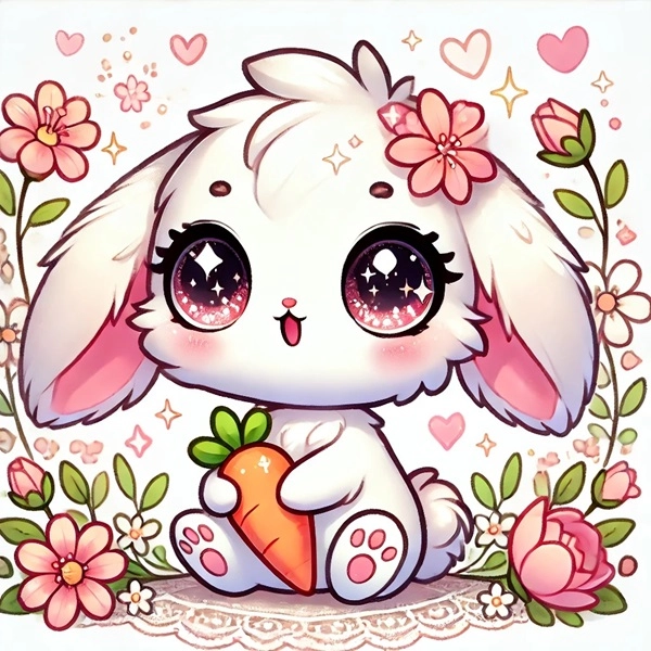 Sưu tầm ngay thơ đơn chibi hình vẽ con thỏ cute ngộ nghĩnh