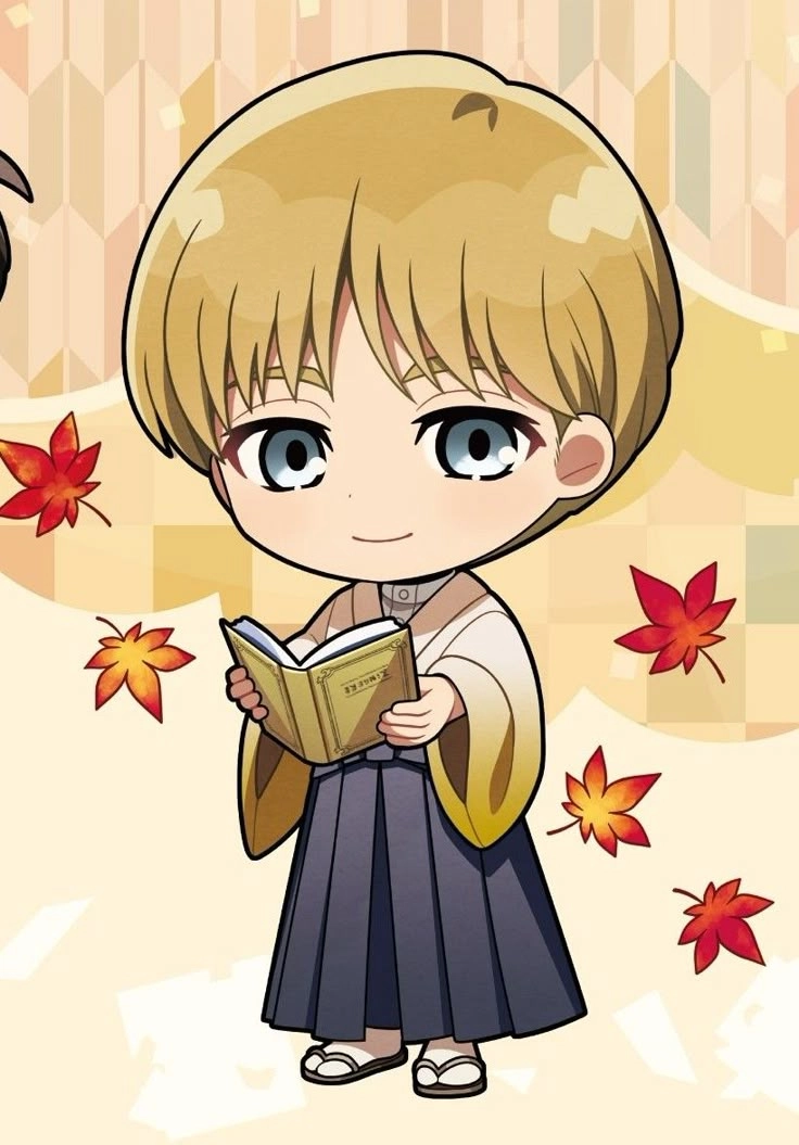Armin chibi phiên bản dễ thương nhưng vẫn mang nét trầm tư