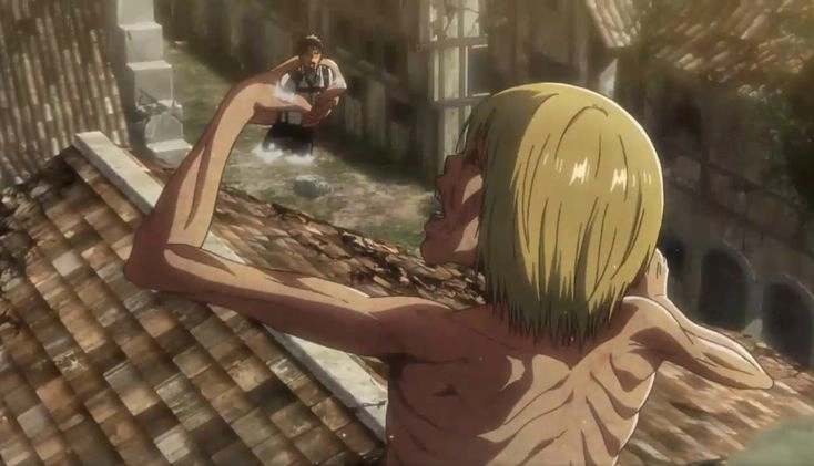 Armin eating Bertholdt cái giá để trở thành Titan Đại Hình