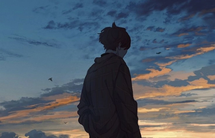 Buồn ảnh anime nam ngầu mang đến cảm giác sâu lắng và lạnh lùng