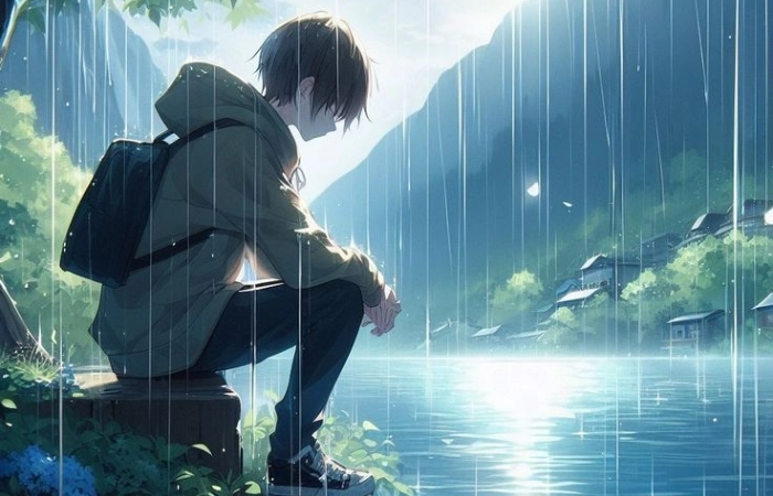 Anime nam không màu với tông trầm đầy tâm trạng