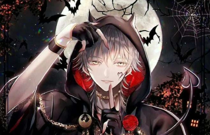 Anime ác quỷ lạnh lùng nam với ánh mắt sắc lạnh đầy cuốn hút