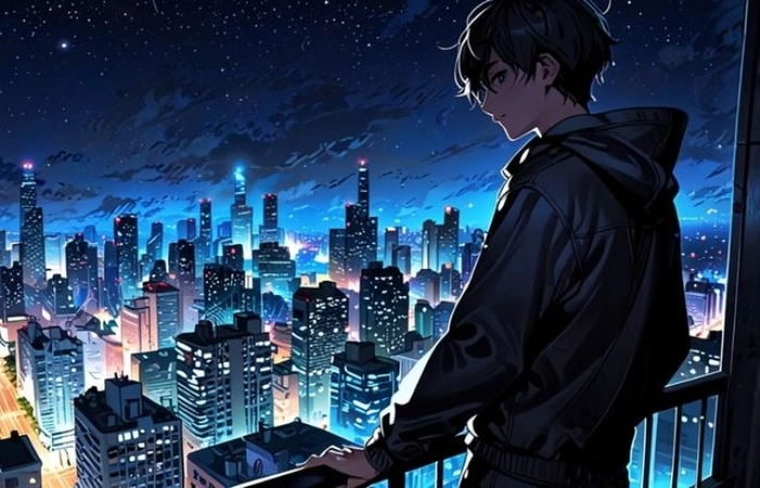Anime buồn nam ngầu mang đến hình ảnh lạnh lùng nhưng đầy tâm trạng