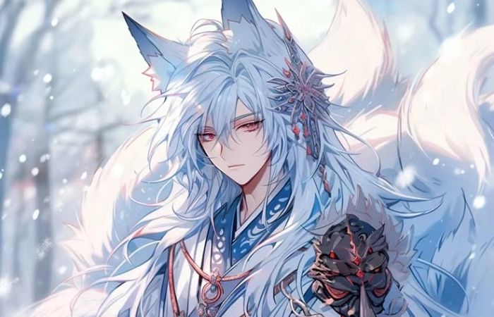Hồ ly anime nam mang vẻ ngoài quyến rũ và đầy quyền lực