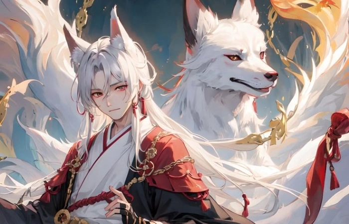 Hồ ly nam anime kết hợp nét quyến rũ và sức mạnh siêu nhiên