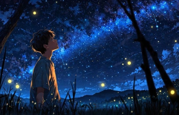 Anime ảnh buồn nam thể hiện tâm trạng cô đơn đầy cảm xúc