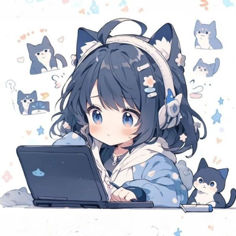Cùng bạn thân diện chibi avatar đôi bff cute nữ siêu đáng yêu